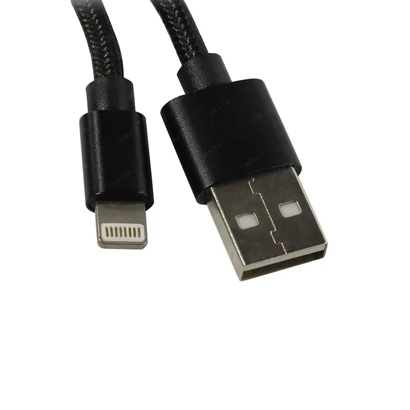 Кабель USB A(m)-->Lightning(m) Jet.A JA-DC44 (черный, в оплетке, 8pin) L=2m Кабель USB A(m)-->Lightning(m) Jet.A JA-DC44 (черный, в оплетке, 8pin) L=2m
