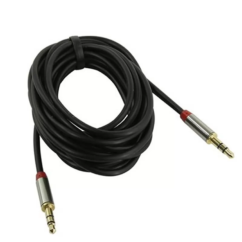 Аудиокабель соединительный Jack 3.5 - Jack 3.5 Jet.A JA-AC01 (чёрный) 1м.