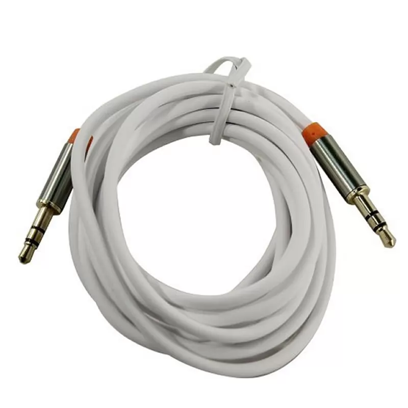 Аудиокабель соединительный Jack 3.5 - Jack 3.5 Jet.A JA-AC01 (белый) 1,5м. Аудиокабель соединительный Jack 3.5 - Jack 3.5 Jet.A JA-AC01 (белый) 1,5м.