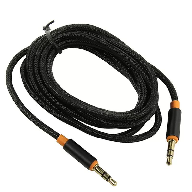 Аудиокабель соединительный Jack 3.5 - Jack 3.5 Jet.A JA-AC02 (чёрный, оплетка) 2м. Аудиокабель соединительный Jack 3.5 - Jack 3.5 Jet.A JA-AC02 (чёрный, оплетка) 2м.