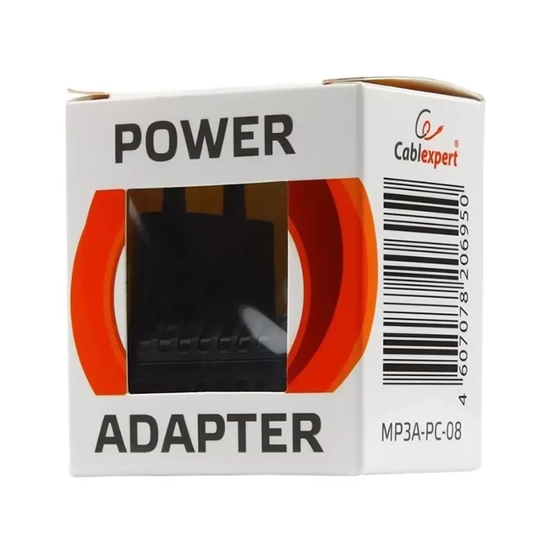 Зарядка сетевая Cablexpert MP3A-PC-08 (USB 1 порт, 1A) черный