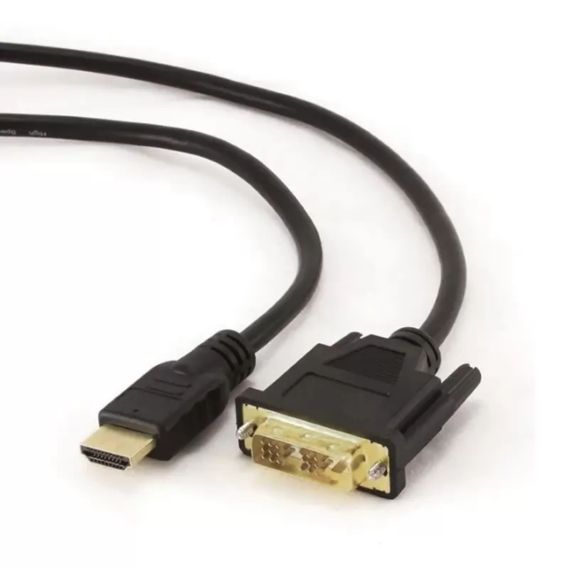 Кабель HDMI(m) - DVI(m) Cablexpert CC-HDMI-DVI-6 ( single link, черный,экран) 1,8м.