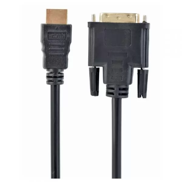 Кабель HDMI(m) - DVI(m) Cablexpert CC-HDMI-DVI-6 ( single link, черный,экран) 1,8м.