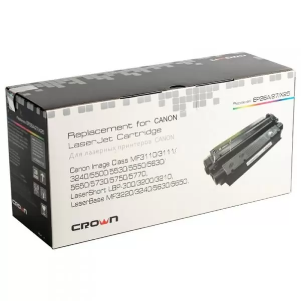 Картридж (EP-27/26/25) для Canon LBP-3200/MF3110 (2500k) CROWN