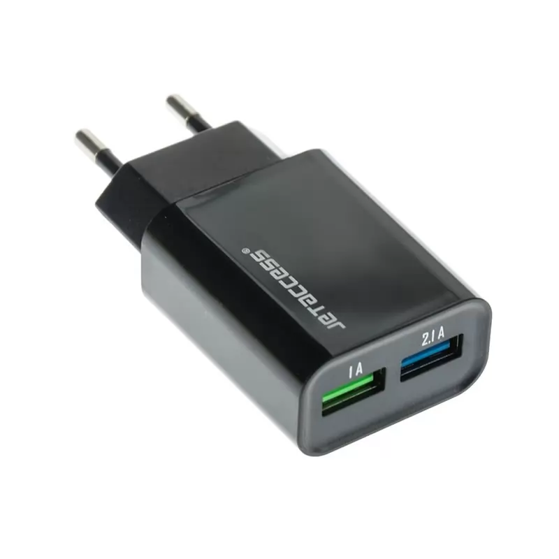 Зарядка сетевая Jet.A UC-Z26 (2USB, 2.1А), чёрное