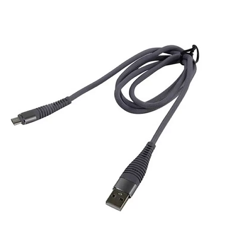 Кабель USB A(m)-->Micro B(m) Jet.A JA-DC27 (серый, в оплетке) L=1m