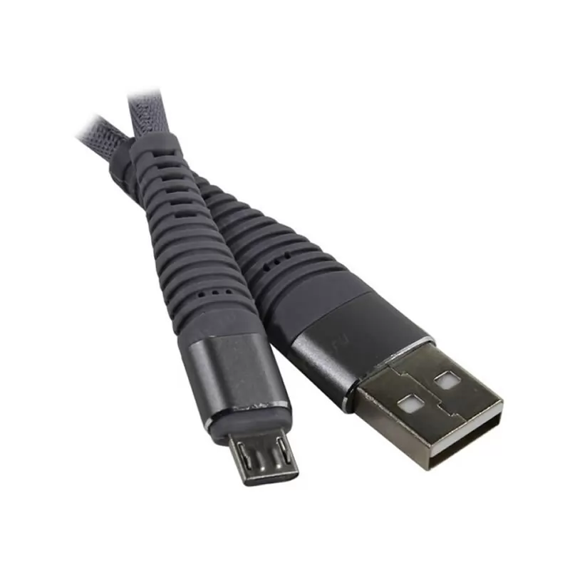 Кабель USB A(m)-->Micro B(m) Jet.A JA-DC27 (серый, в оплетке) L=1m Кабель USB A(m)-->Micro B(m) Jet.A JA-DC27 (серый, в оплетке) L=1m